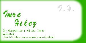 imre hilcz business card